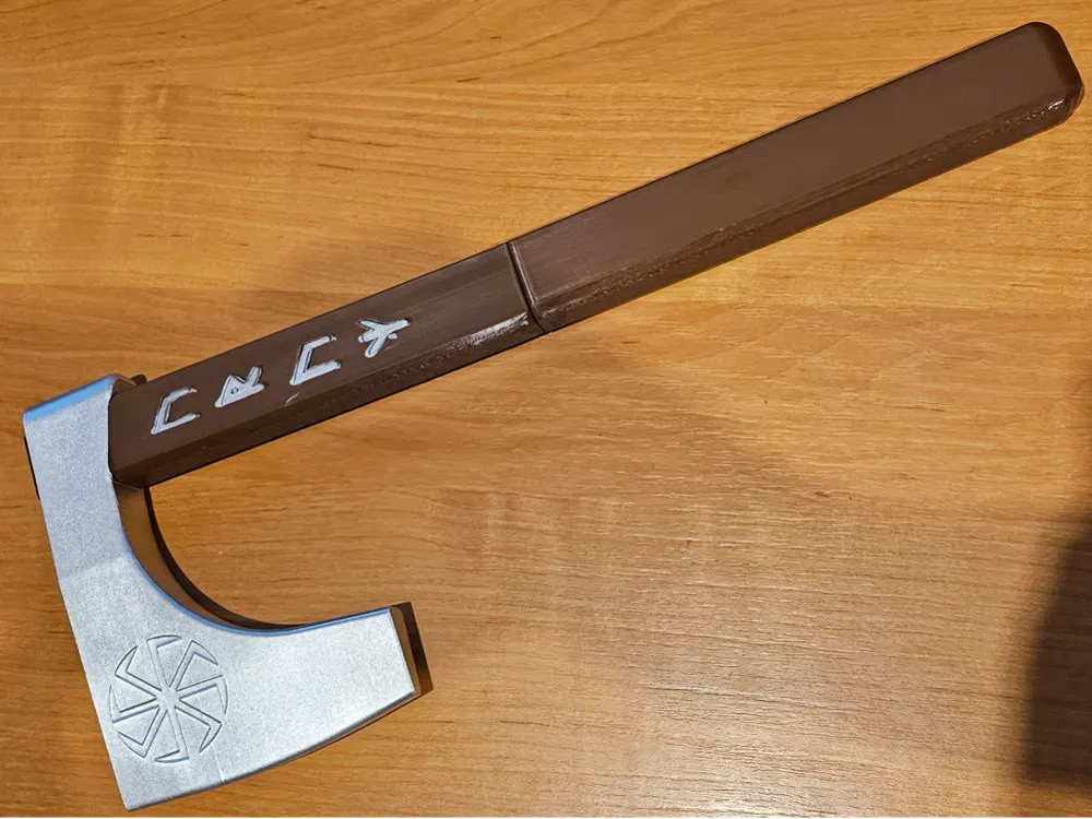 Slavic Battle Axe with runes - Free 3D Print Model - MakerWorld