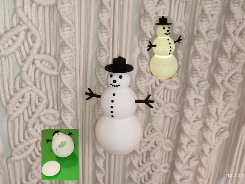Snowman Christmas Secret Stash Bauble Ornament