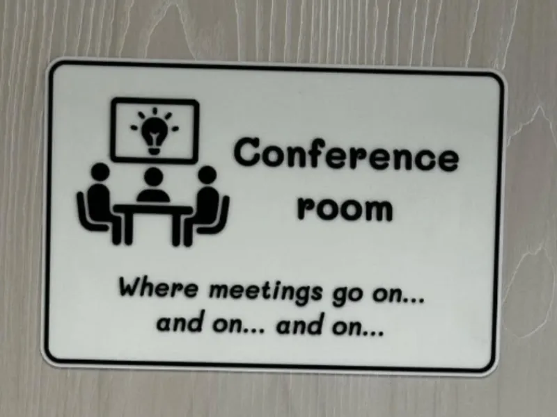 Conference/meeting room door sign