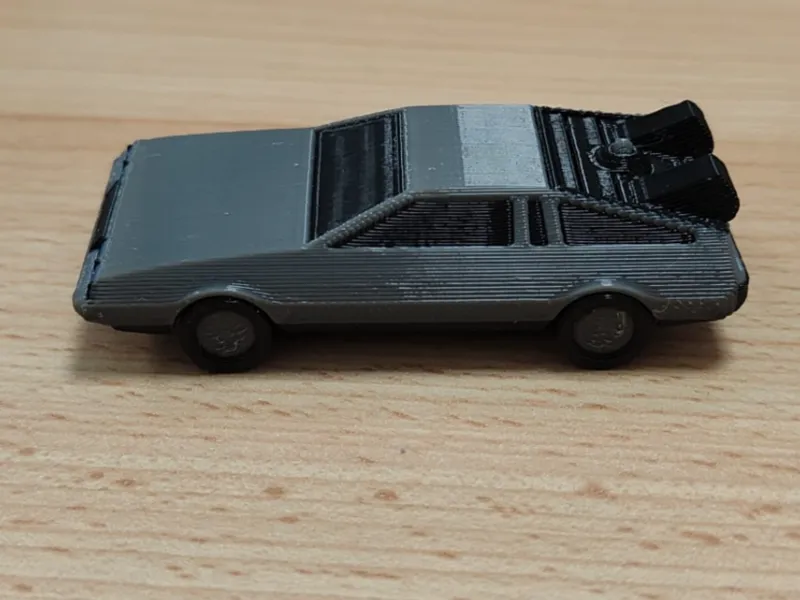 Mini-DMC DeLorean BTTF variante: Stampa-In-Luogo
