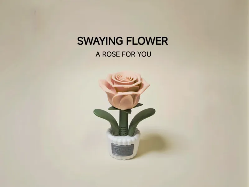 会动的玫瑰花