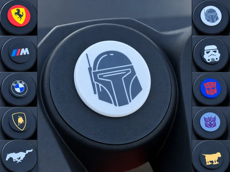 Lawn Mower Steering Center Cap - Mandalorian