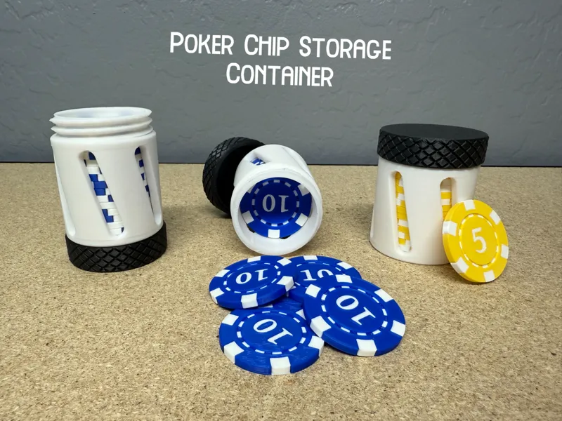 Poker Chip Storage Container | 16pcs Capacity