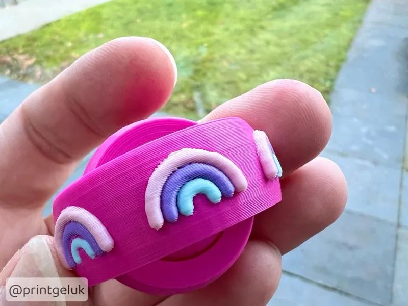 Ring Fidget Spinner Rainbows