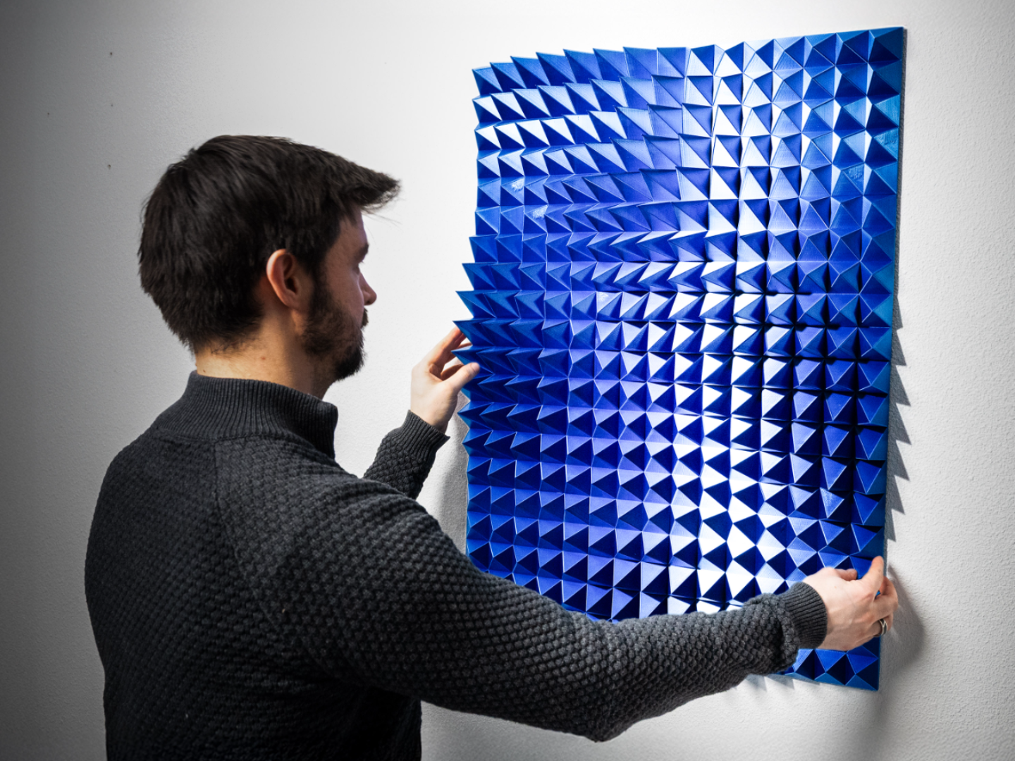 3D Printed Wall-Art - Geometric Wave