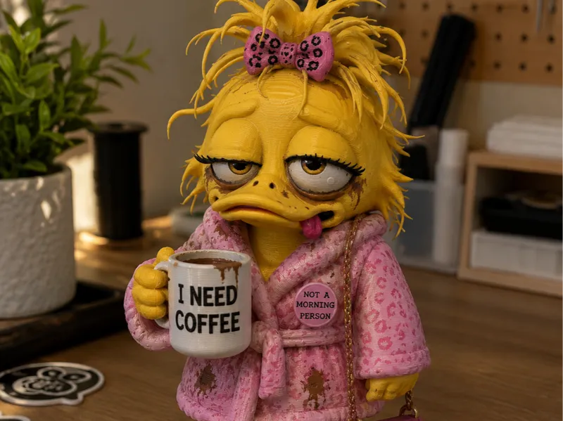 I Need Coffee Duck girlduck