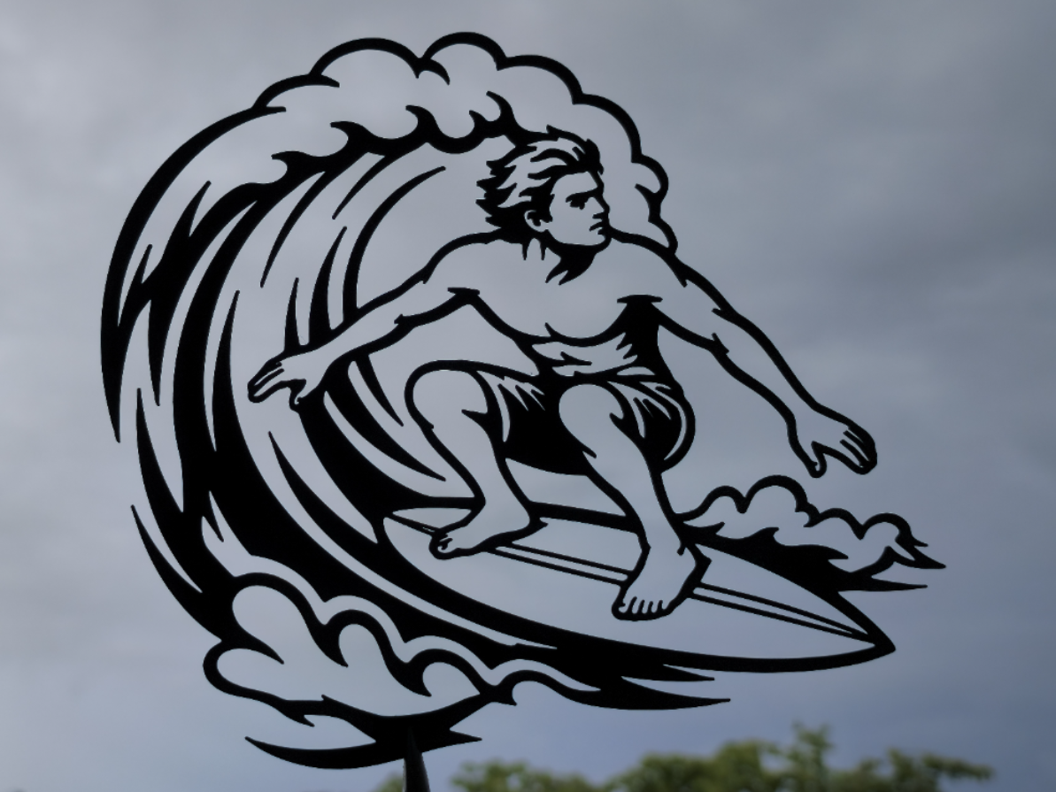 Surfing Wave Rider Wall Art