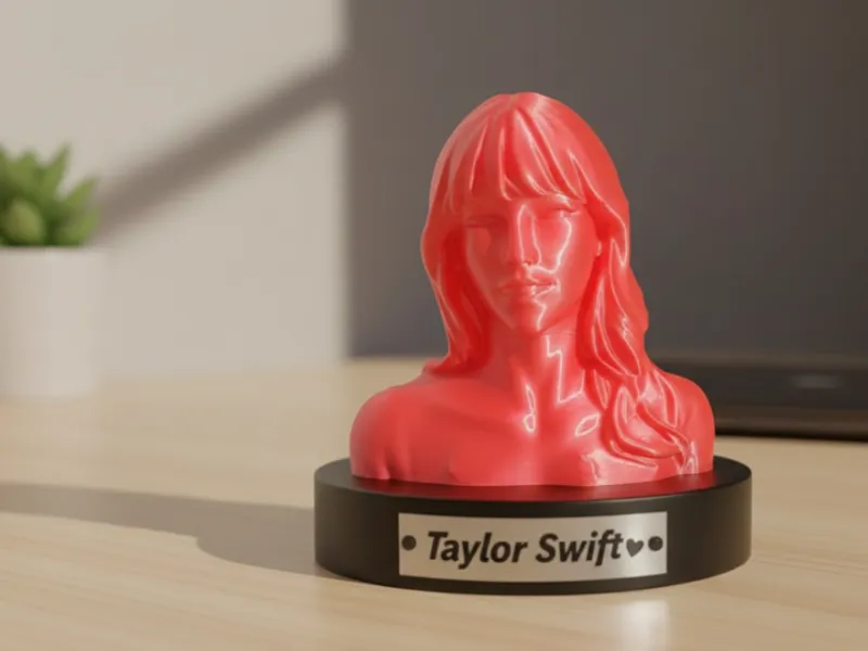 Taylor Swift Inspired Stylized Female Bust