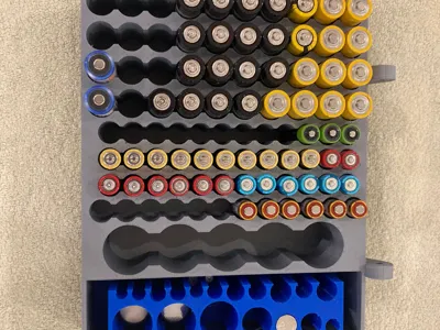 Battery organizer for classic and cell batteries