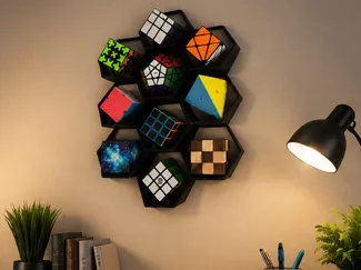 Support mural adaptatif modulaire Rubik's cube