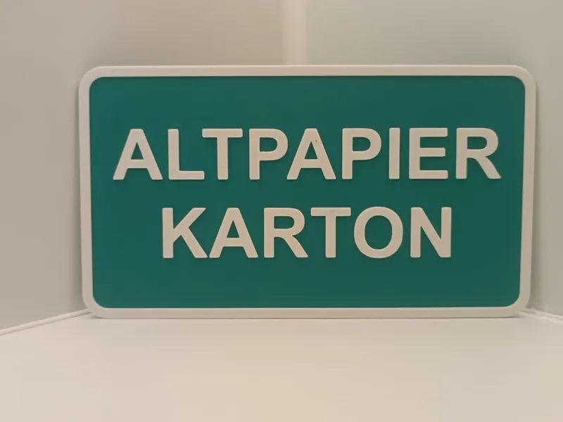 Mülltonnen trenschilder