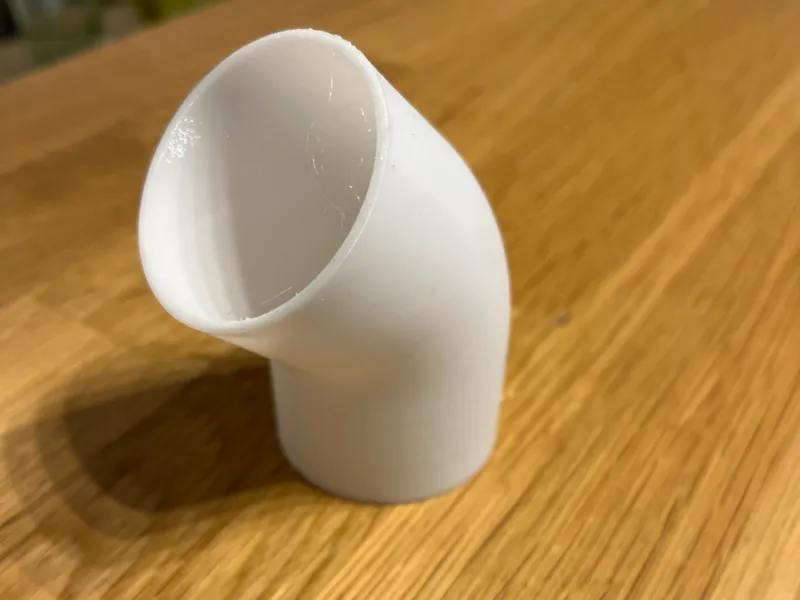 Coude 45°c 40 mm sans support 90° avec deux 