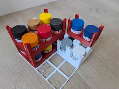Tamiya paint holder gridfinity stackable (10ml)