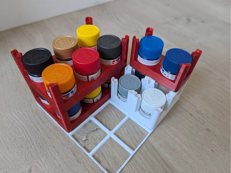 Tamiya paint holder gridfinity stackable (10ml)