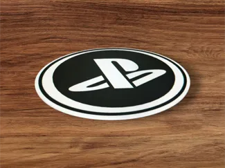 Coaster with playstation logo