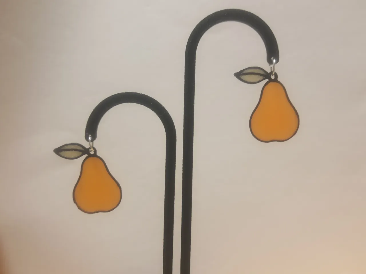 earrings fruit orange , pear view 4