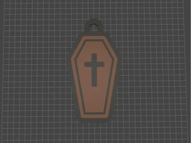 Cute Coffin Keychain Charm