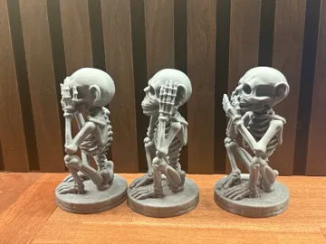 Adorno temático: No Evil – Skeleton Monkey Trio — vista de referencia 3