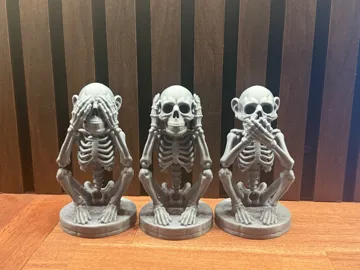 Adorno temático: No Evil – Skeleton Monkey Trio — vista de referencia 5