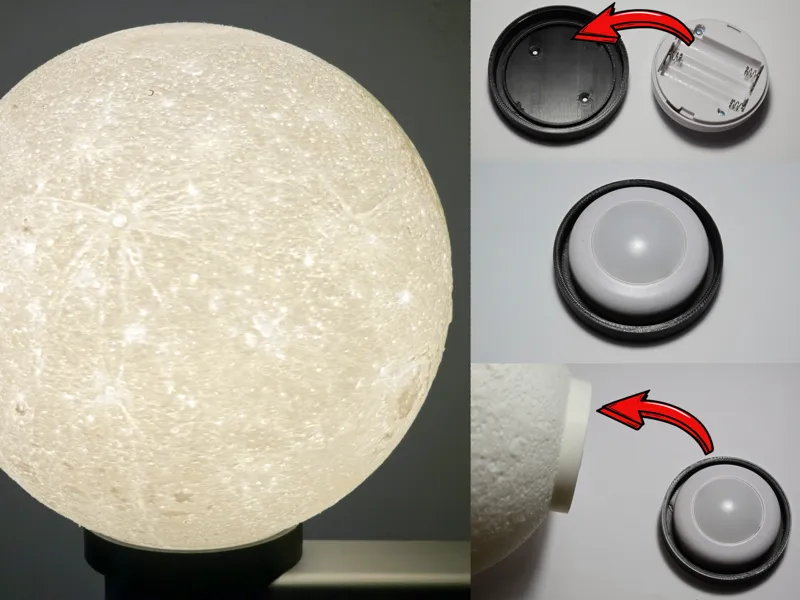 Moon Globe for RGBW LED Puck Lights KC007