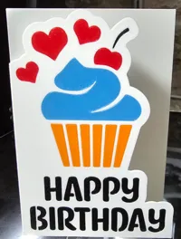 Carte d'anniversaire cupcake, 3 versions — photo 2