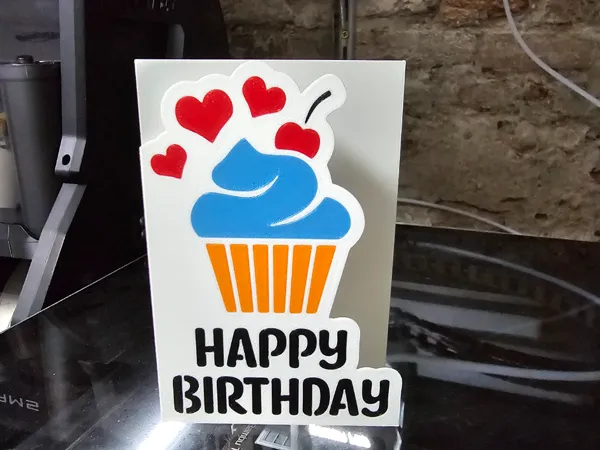 Carte d'anniversaire cupcake, 3 versions