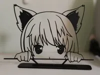Déco murale 2D fille manga — photo 2