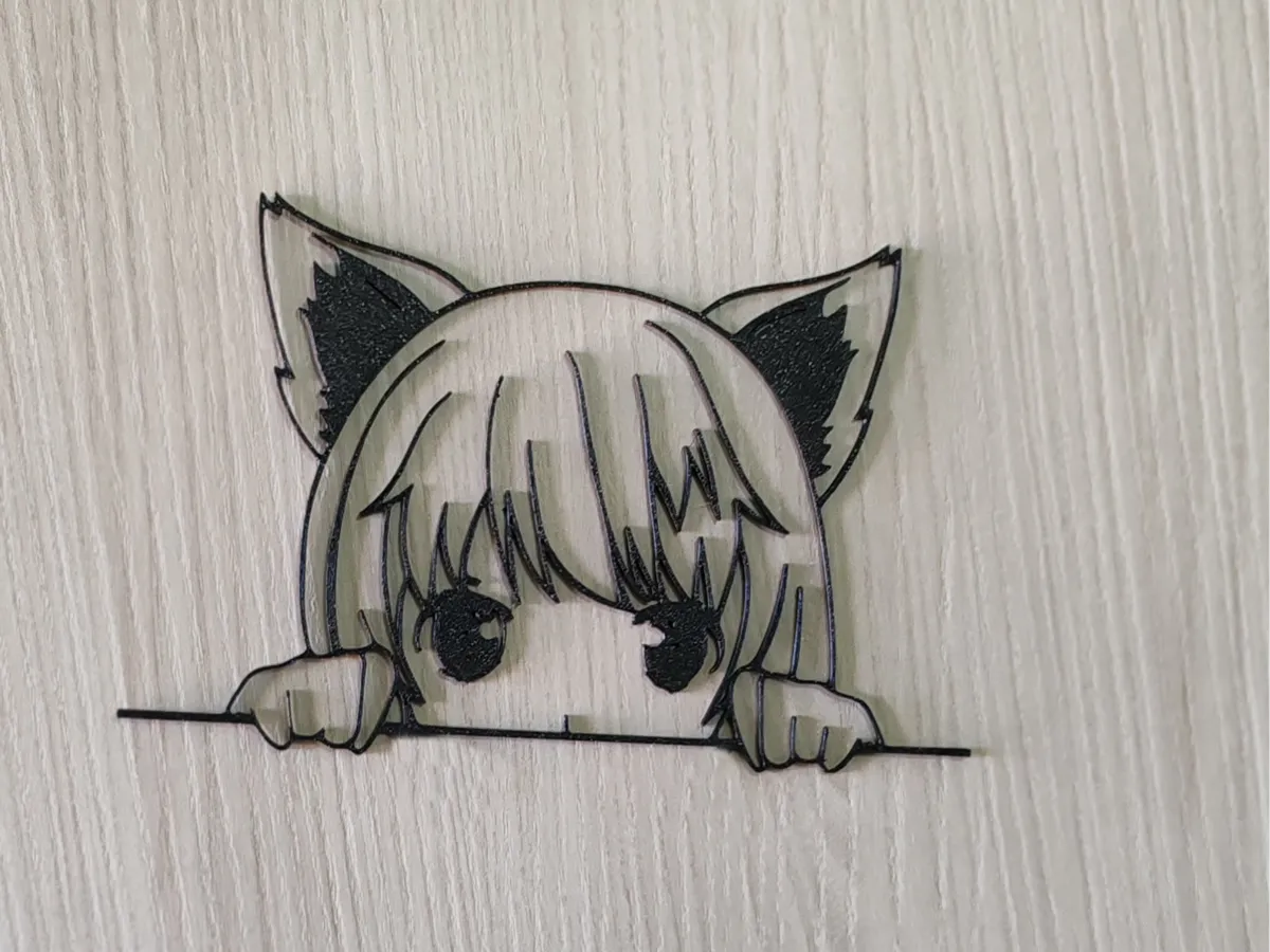 Déco murale 2D fille manga