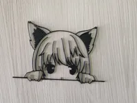 Déco murale 2D fille manga — photo 1