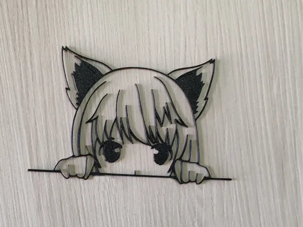 Déco murale 2D fille manga