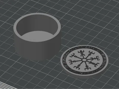 Round nordic-themed container