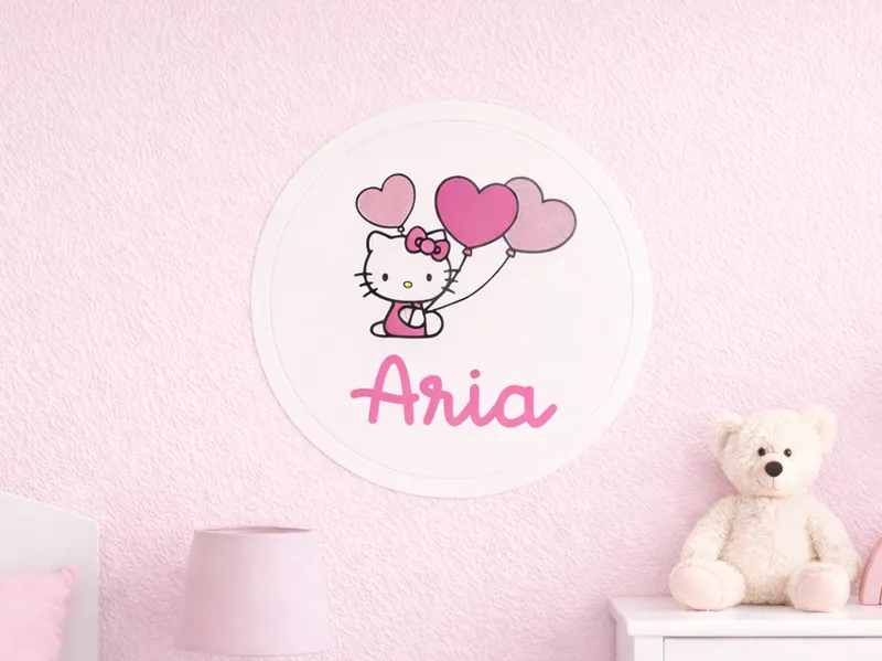 Hello Kitty Room Decor with Custom Name