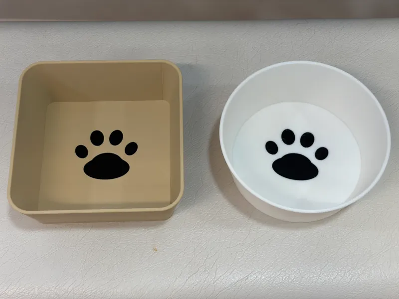 Cute cat plates with paw