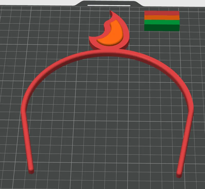 Tongue of flame headband