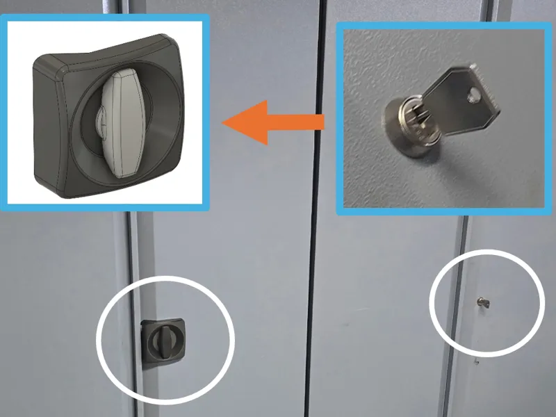 Küpper Workshop Cabinet Key  to Panel Lock 