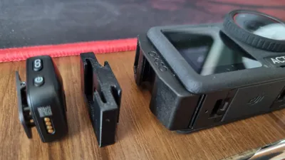 3Dプリント DJI MIC MINIコールドシューアダプター（マグネット付き
