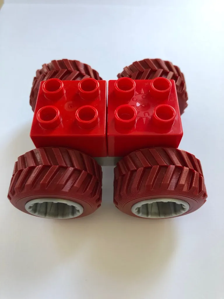 Duplo Monster Truck Wheels and Base by Timbo McFly - MakerWorld