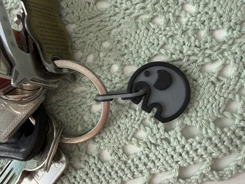 Cute Elephant Keychain & Shopping Cart Coin