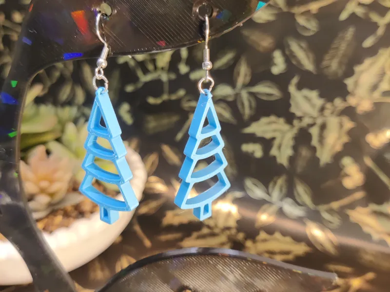 Christmas Tree Earrings, Simple design