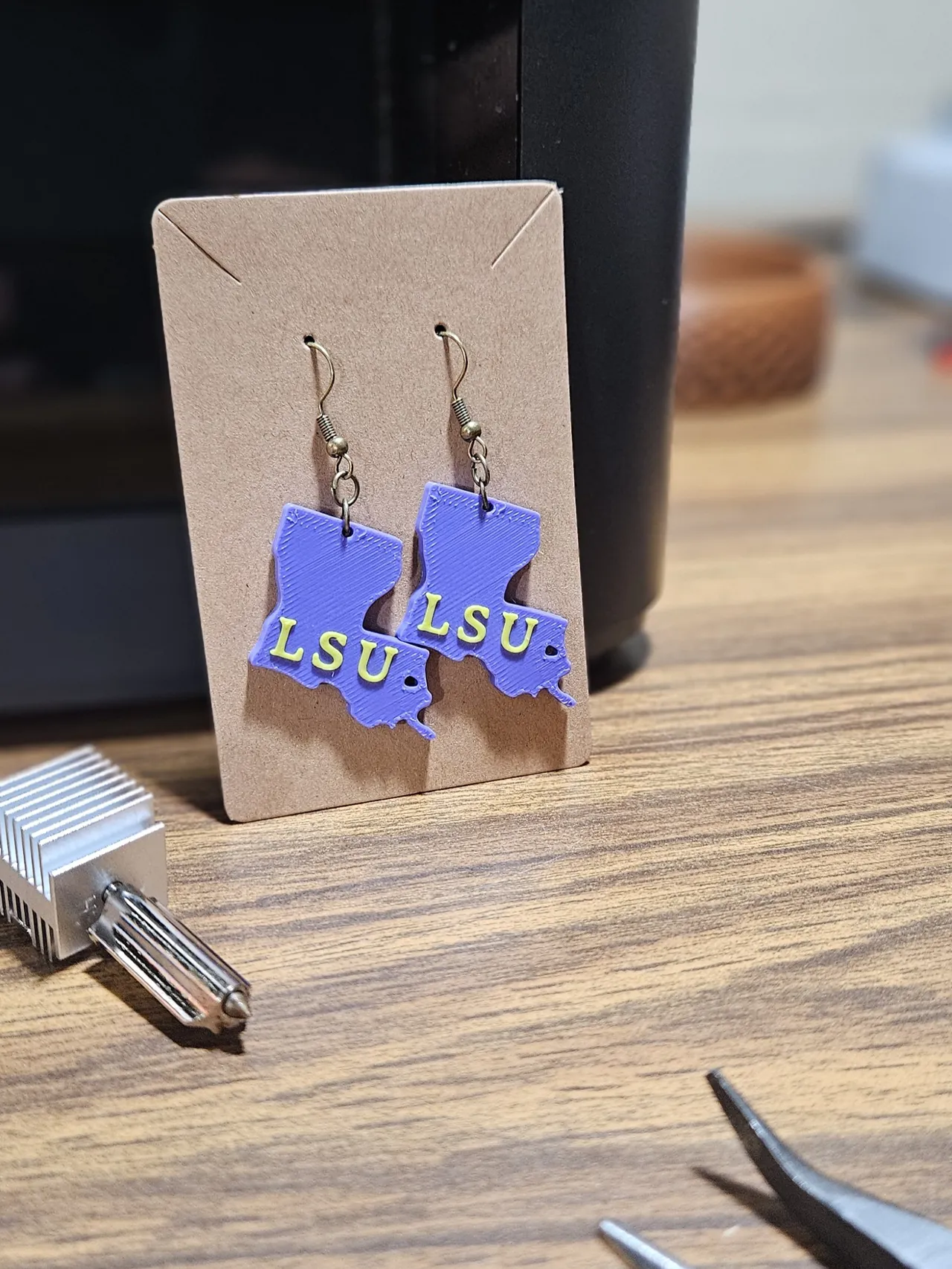 LSU Earrings view 3