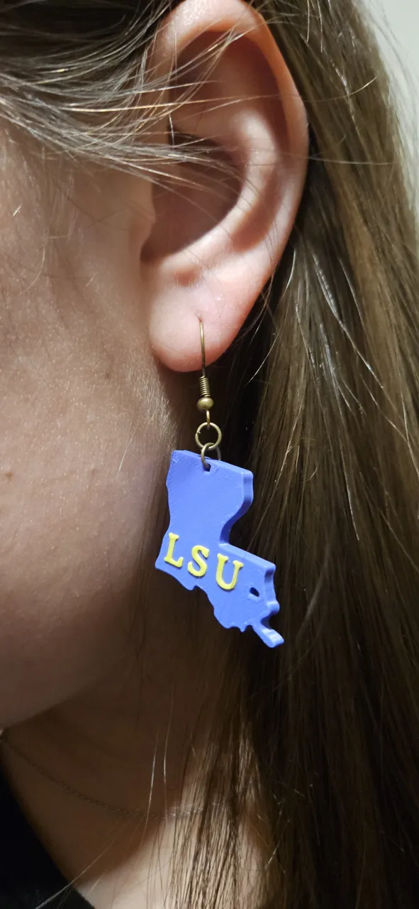 LSU Earrings view 2