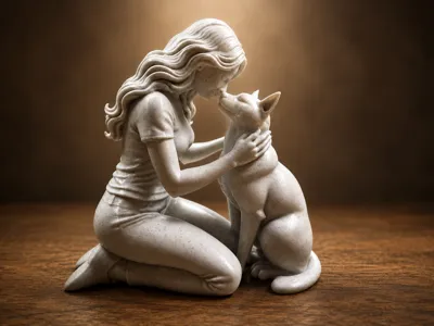 Inseparable – A Woman with Her Cat