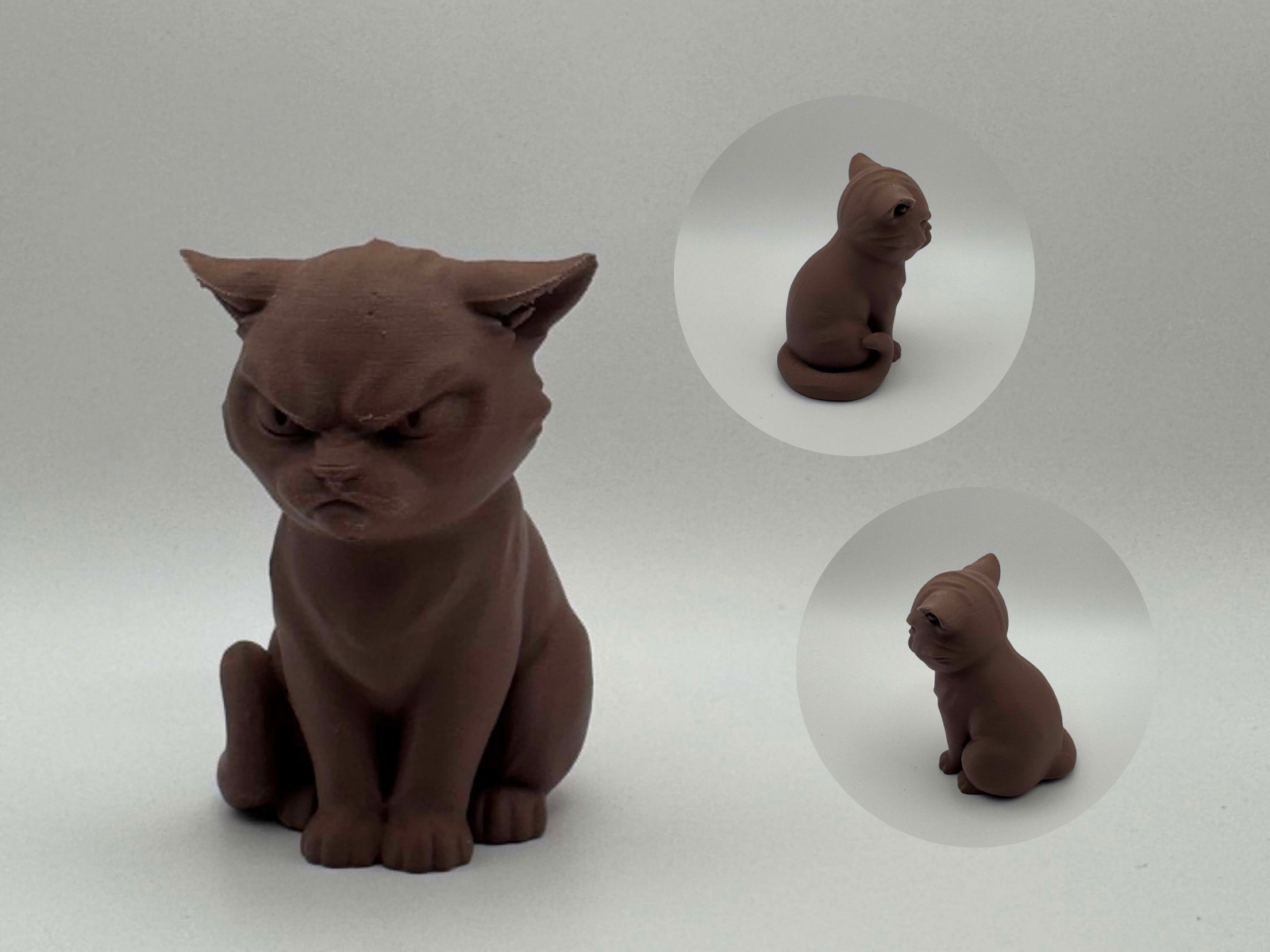 Angry Sitting Cat – realistic grumpy kitty