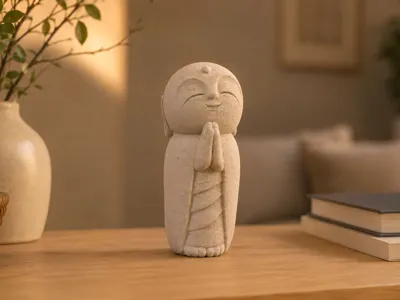 Nagomi Jizo Monk Figurine from Hasedera Temple