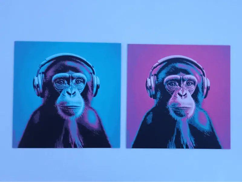 Wall Art 3D - Chimp / Monkey - Chroma - Hueforge 