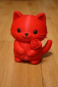 Chat de Saint-Valentin tenant une rose — photo 3