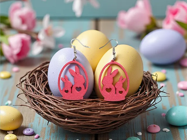 Easter egg family earrings