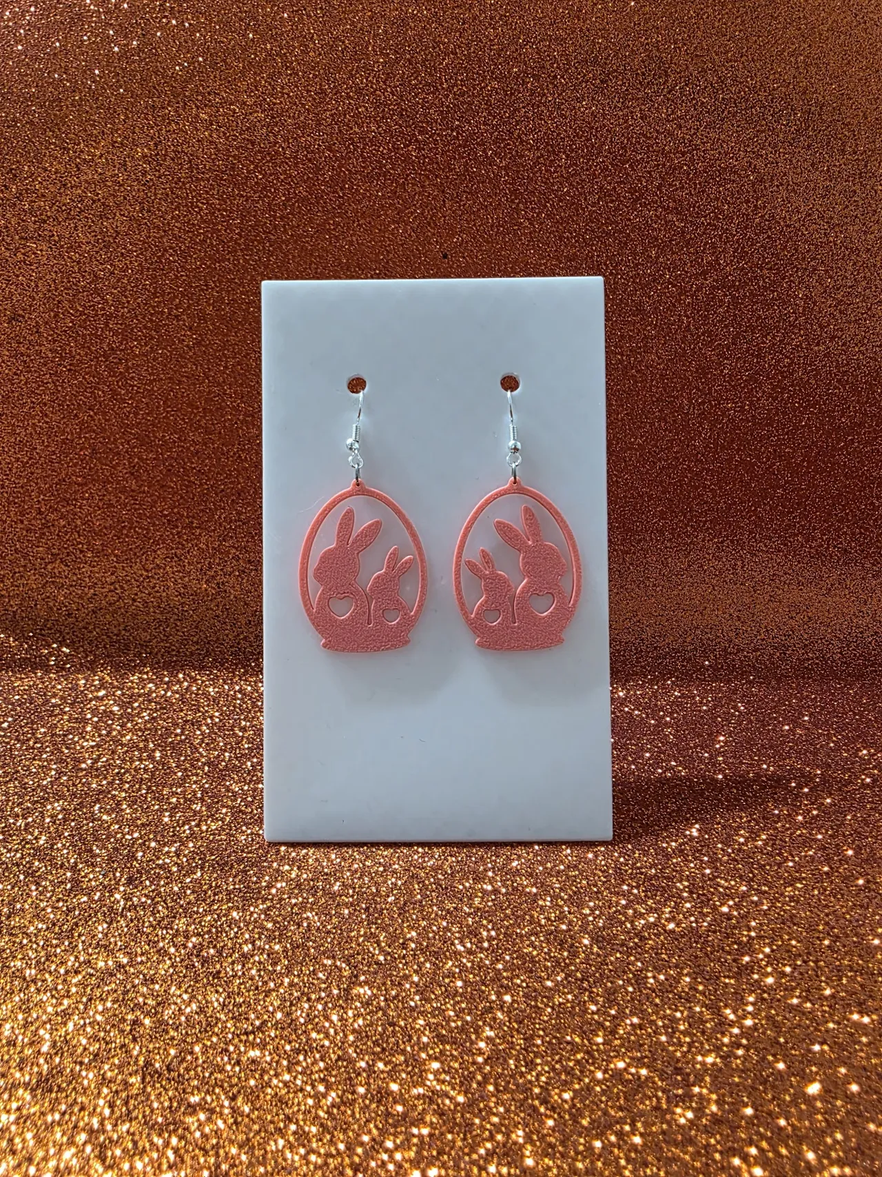Easter egg family earrings view 2