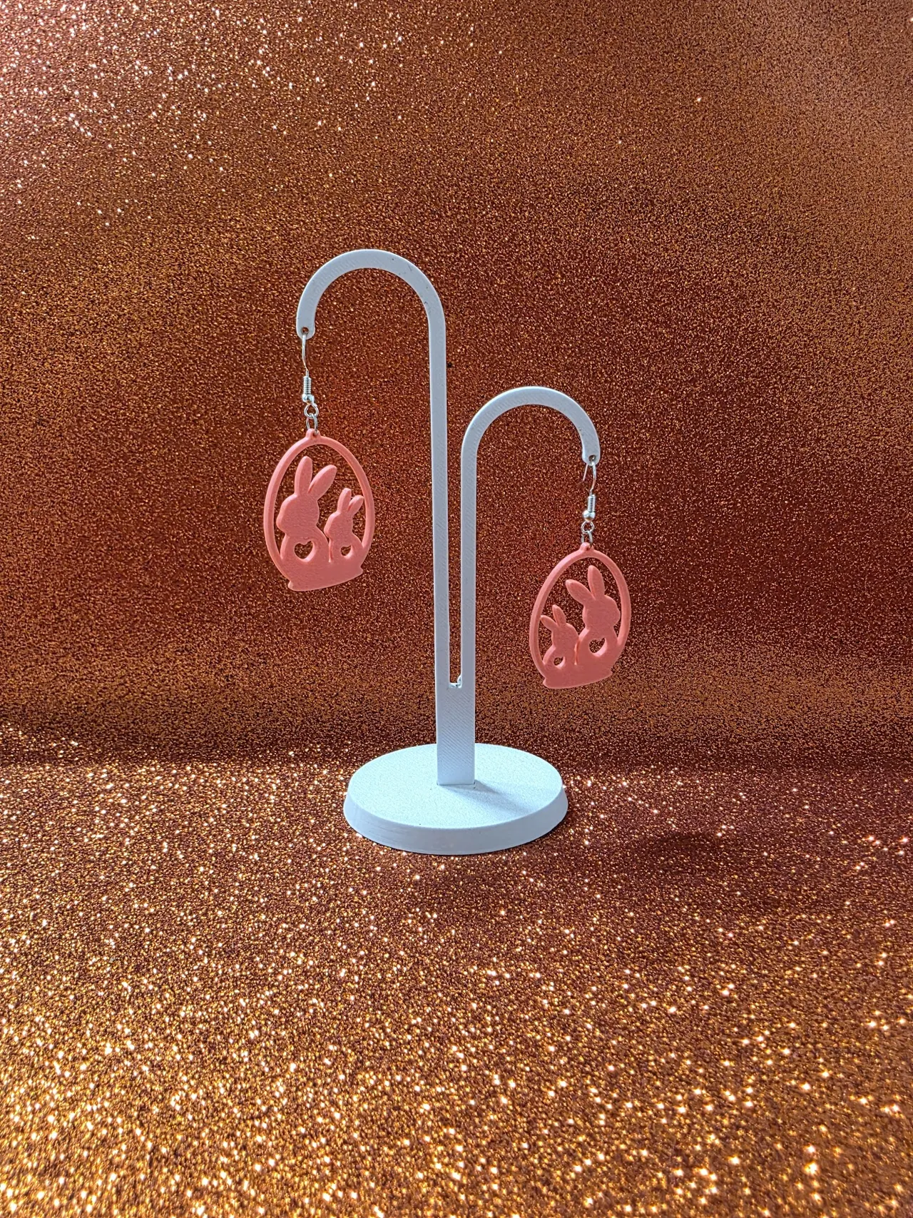 Easter egg family earrings view 3