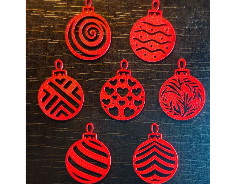 Snowflakes Christmas Baubles Ornament V4